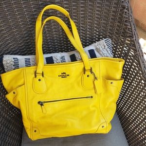 XL Yellow Coach Bag